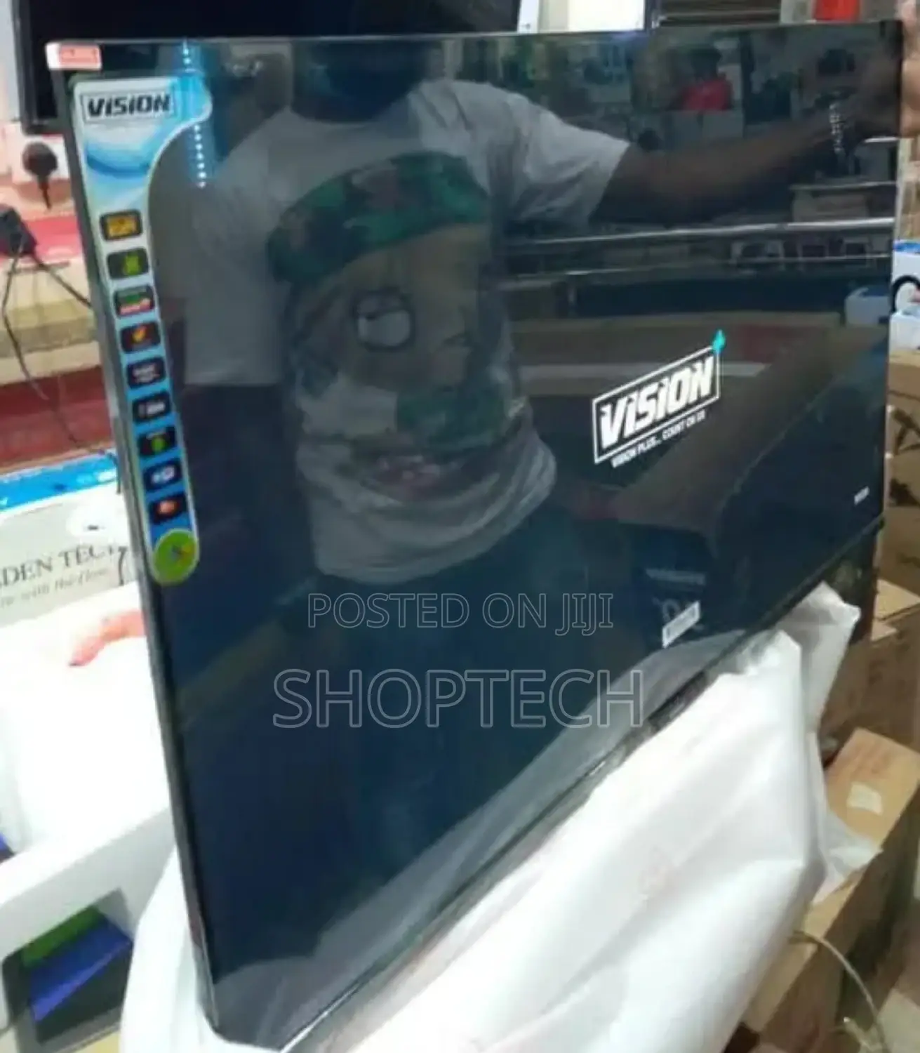 Vision 50 Inches Tv Smart Android, Flameless Tv.