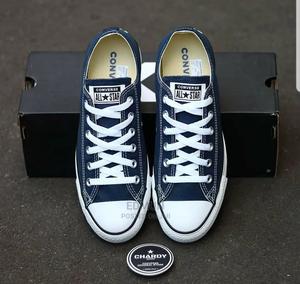 Navy Blue Converse - main view