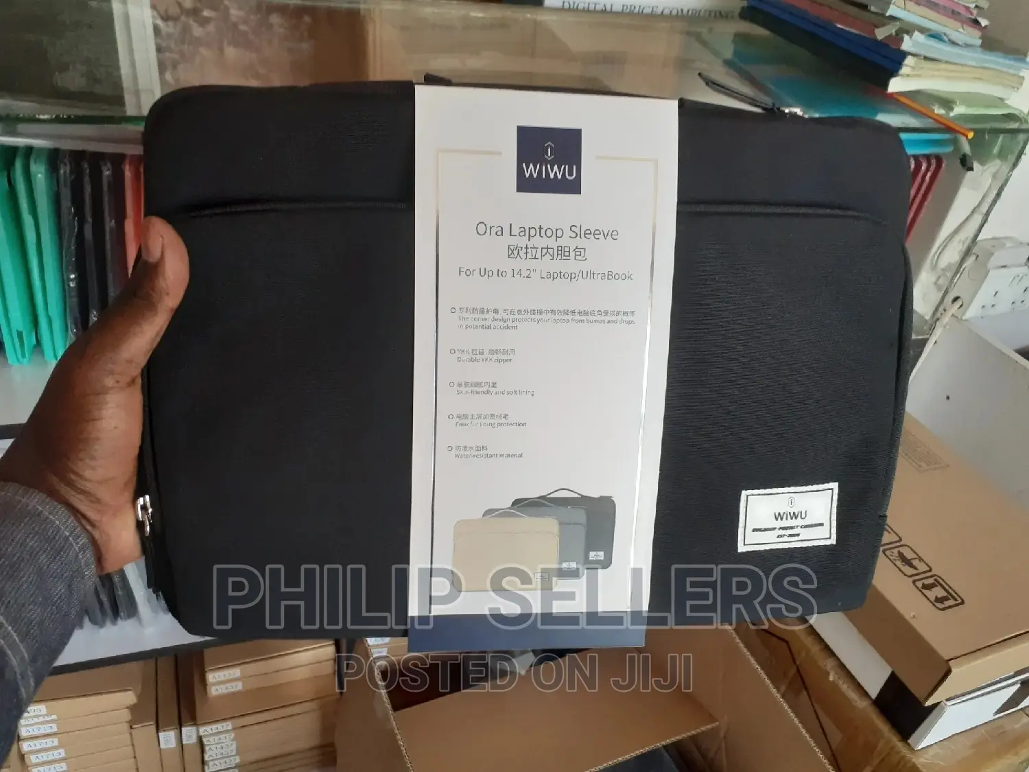 Water Resistant High-Capacity Laptop Sleeve Case 13.3 14 Inc