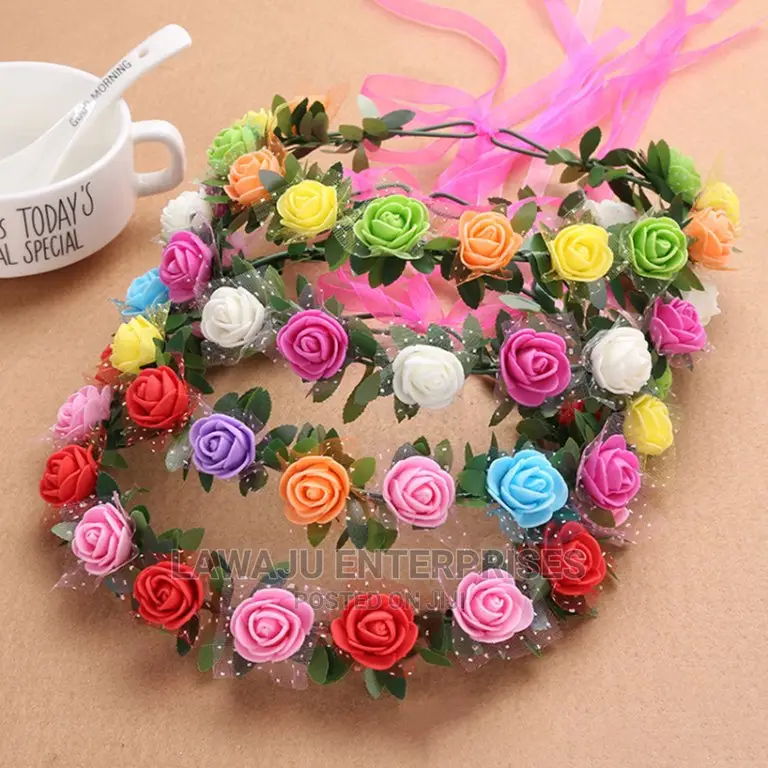 Baby Shower Flowered Tiara Crown Headband