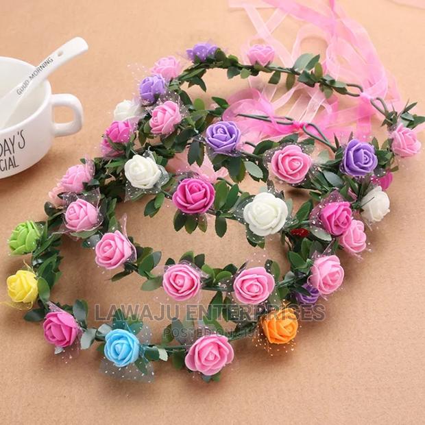 Baby Shower Flowered Tiara Crown Headband - thumbnail 4