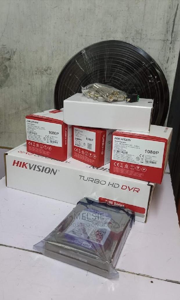 Hikvision 2 CCTV Camera Full Kit 1.3MP (With 500GB HDD+50M)