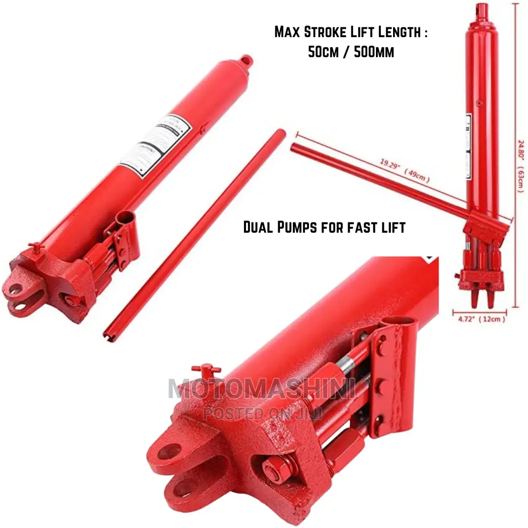 12 Ton Long Ram Hydraulic Jack Double Pump for Engine Crane