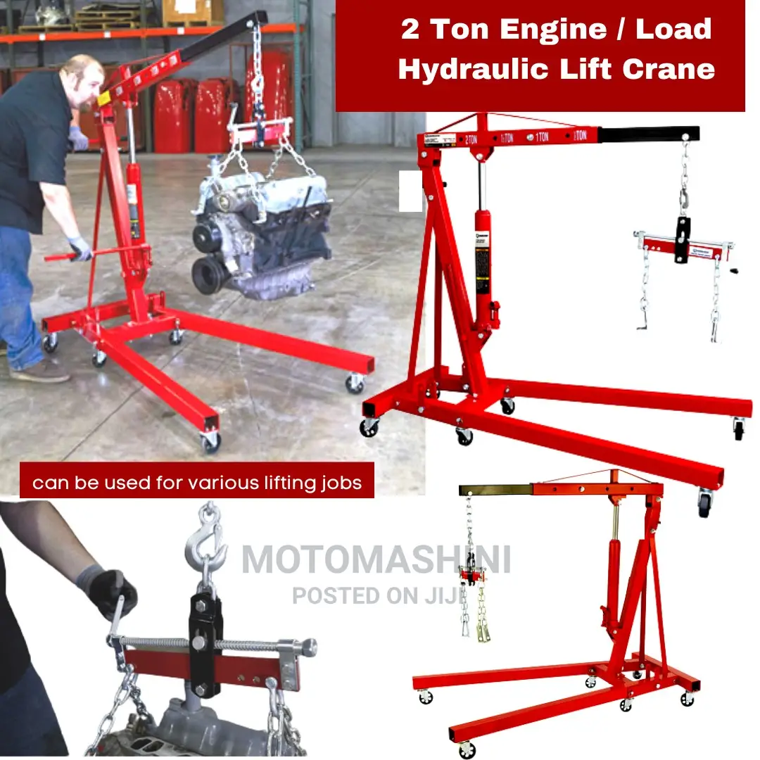 2 Ton Engine / Load Lifting Crane With Dual Pumps Leveler