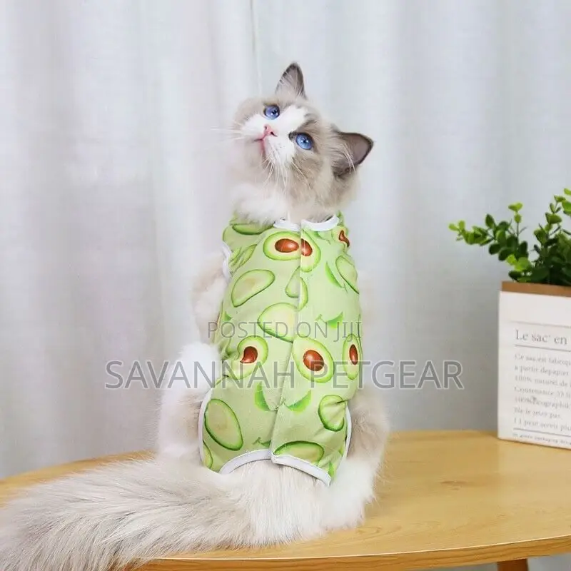 Funky Small Dog Cat Recovery Suit Clothe Pajamas