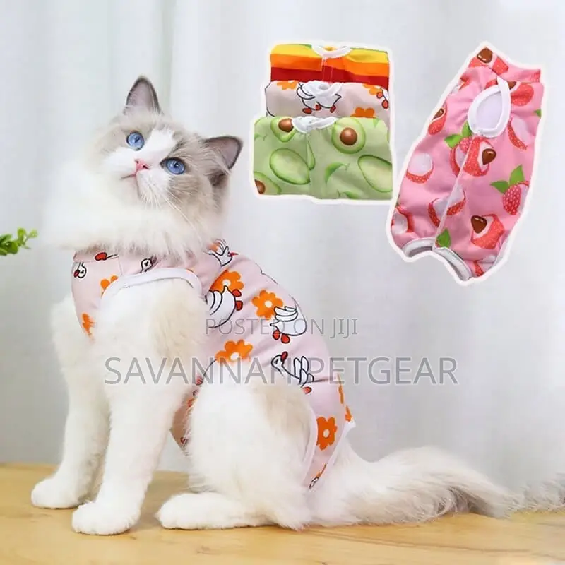 Funky Small Dog Cat Recovery Suit Clothe Pajamas