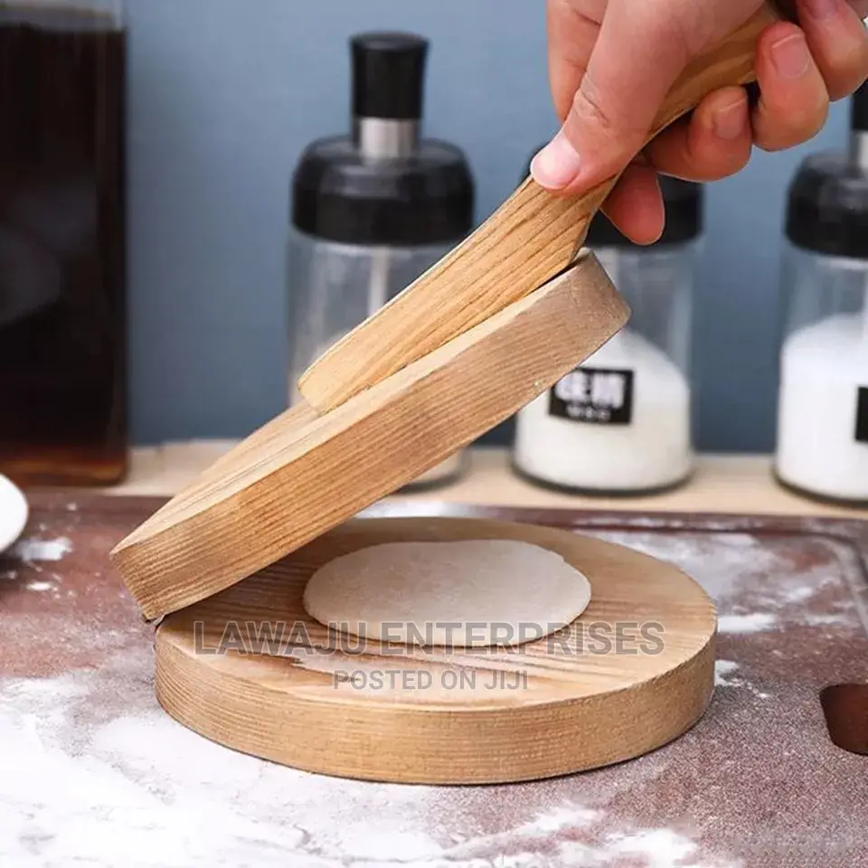 Wooden Dumpling Dough Press