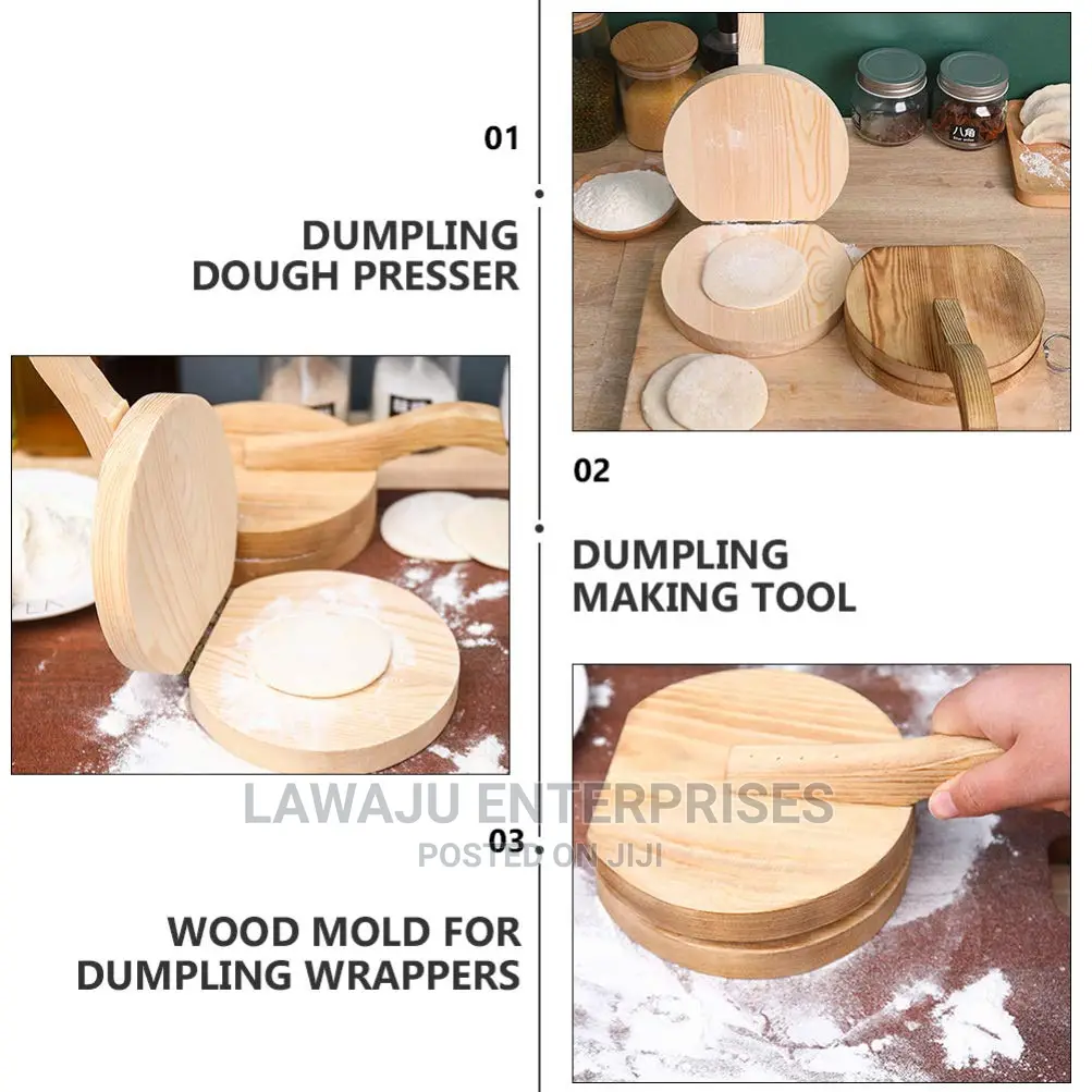 Wooden Dumpling Dough Press