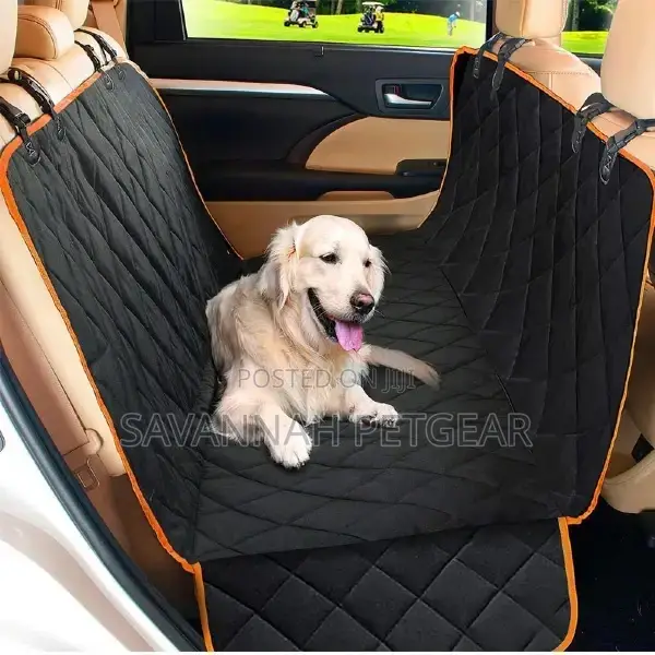 Premium Quilted Water Resistant Hammock Car Seat Cover,Black