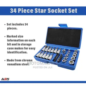 34 Pieces Torx Socket Kit Male and Female