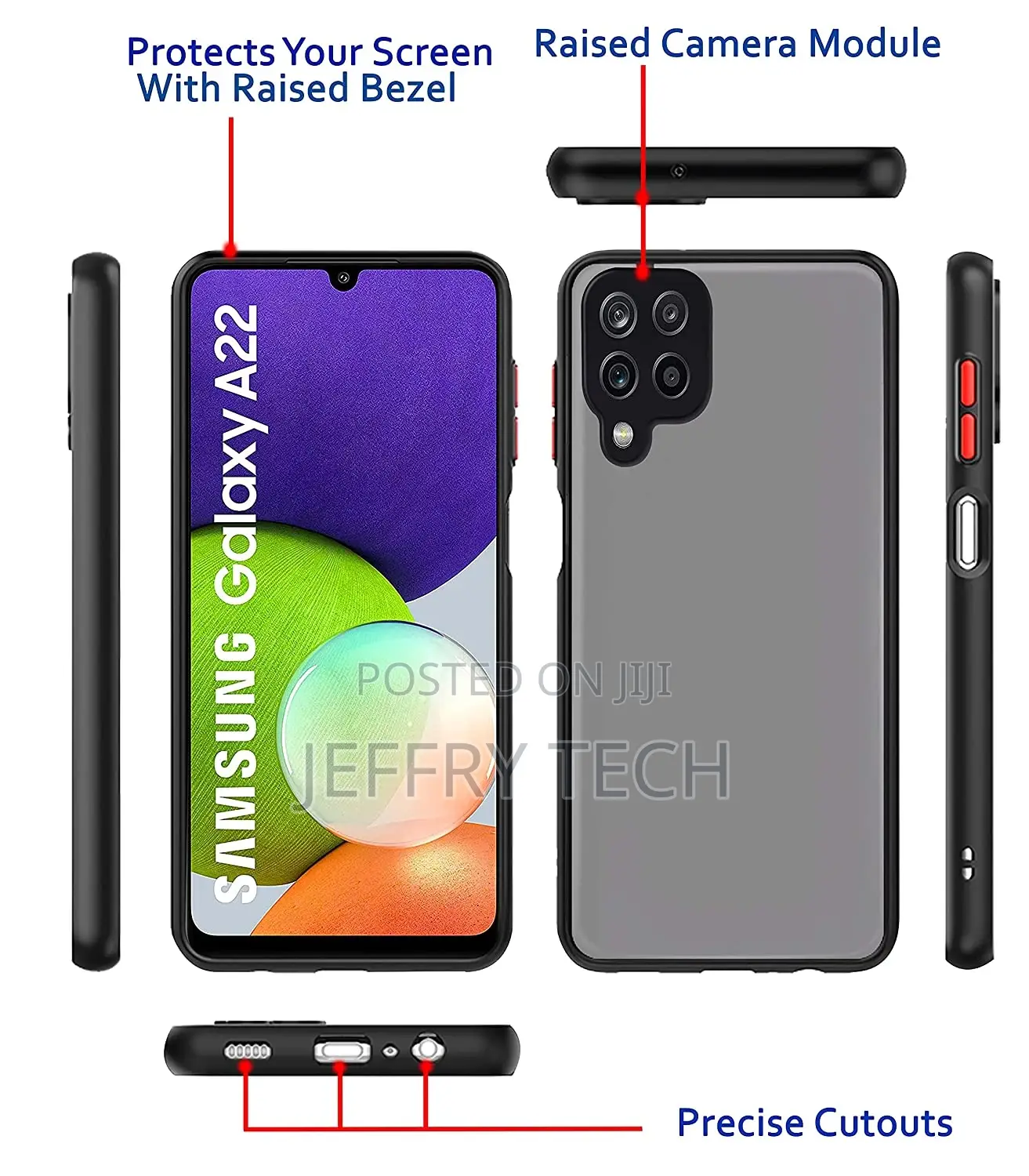 Samsung Galaxy A22 4G Smoke Cover Protective Shockproof Matt