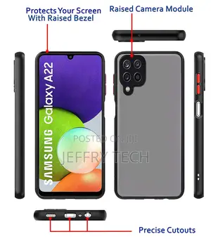 Samsung Galaxy A22 4G Smoke Cover Protective Shockproof Matt