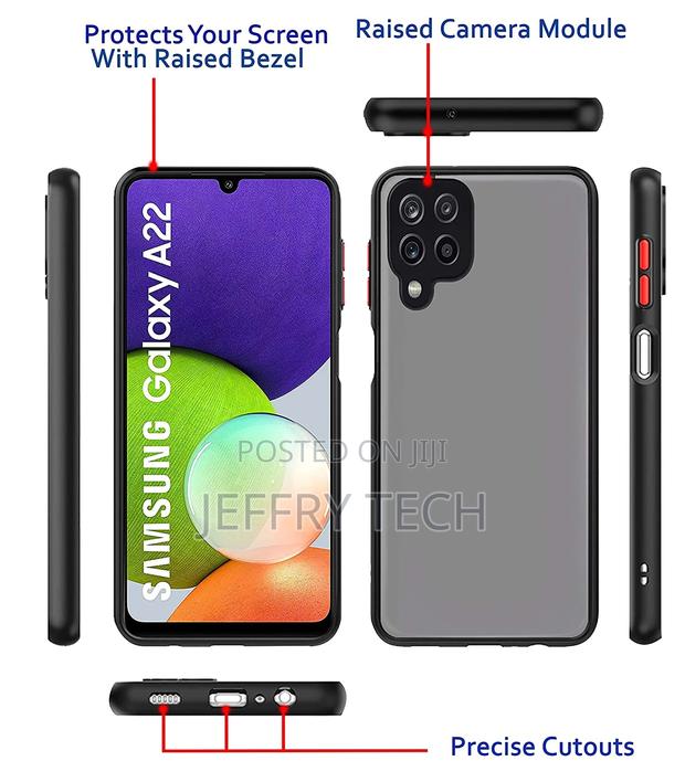 Samsung Galaxy A22 4G Smoke Cover Protective Shockproof Matt - thumbnail 2