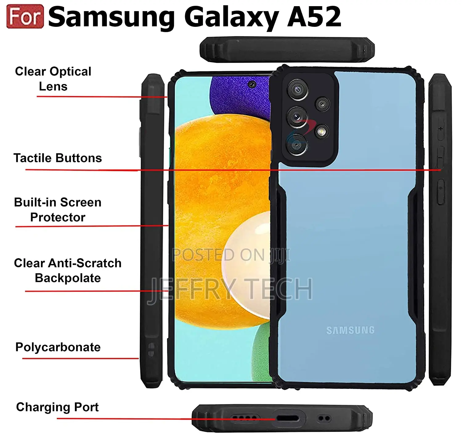 Samsung A52 / A52s 5G Case Back Cover Shockproof Bumper Crys