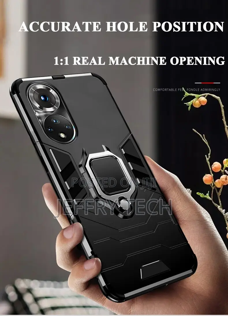 Case Rugged Ring Cover for Huawei Y60-Black