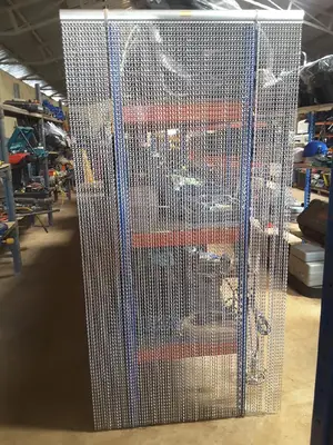Alluminium Silver Chain Krismar Door Curtain.