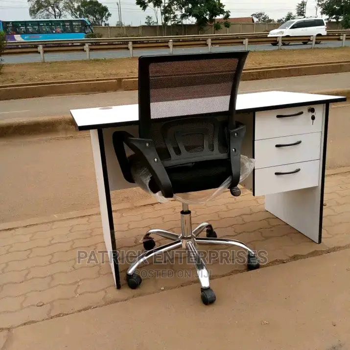 1.2 Mtrs Office Desk Plus Low Back Recliner Mesh Chair