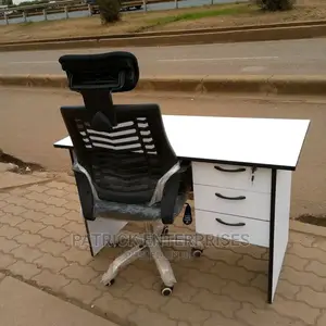 1.2 Mtrs Office Desk Plus High Back Recliner Headrest Chair