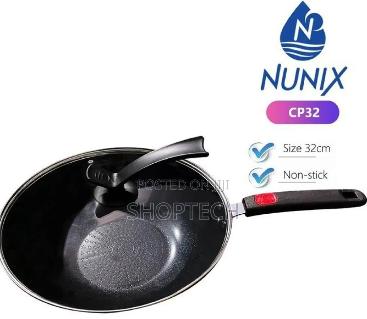 NUNIX Wok Pan 32' With Lid.