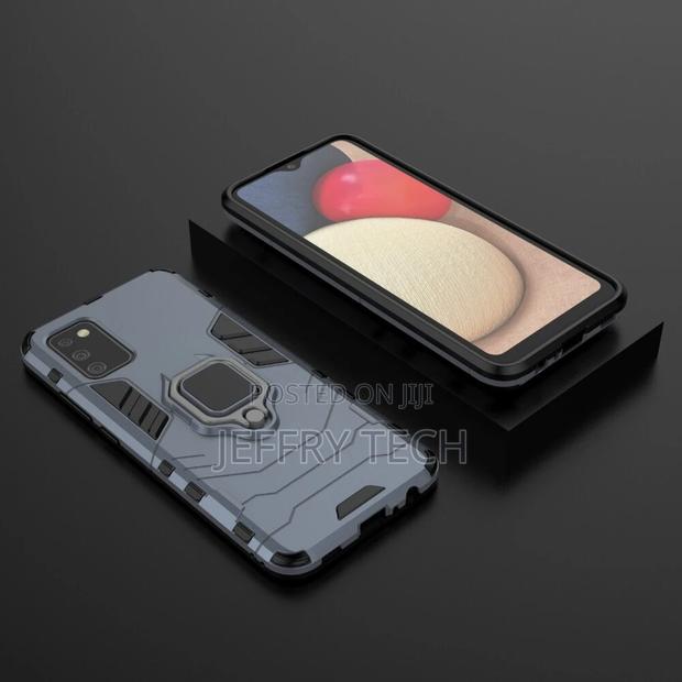 Samsung Galaxy A02S Luxury Ring Back Cover Stand Armor Shock - thumbnail 2