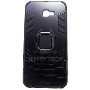 Back Cover With Metal Ring for Samsung Galaxy J4 Plus , Blac