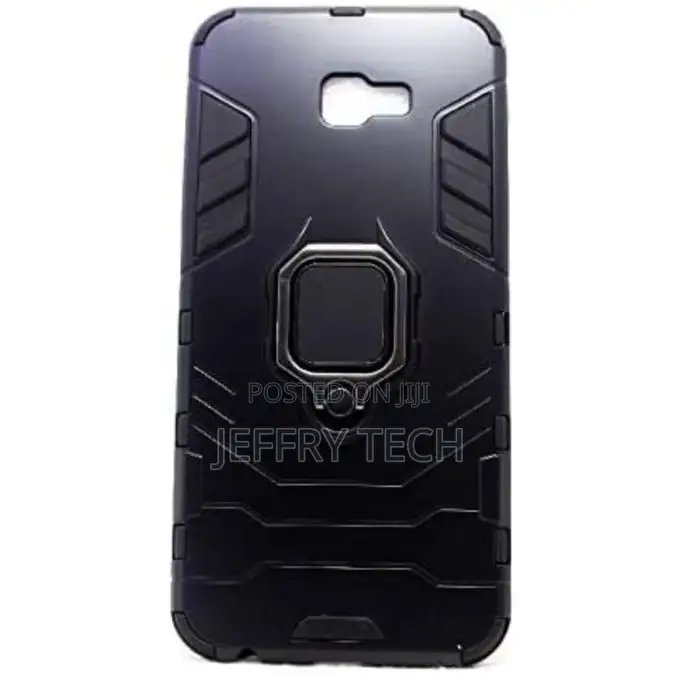 Back Cover With Metal Ring for Samsung Galaxy J4 Plus , Blac
