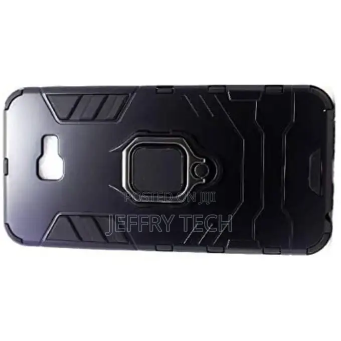 Back Cover With Metal Ring for Samsung Galaxy J4 Plus , Blac