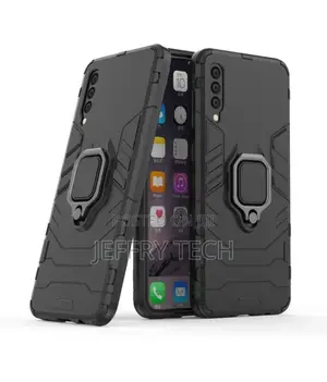 Black Defender Series Covers for Samsung Galaxy A50 - Ring