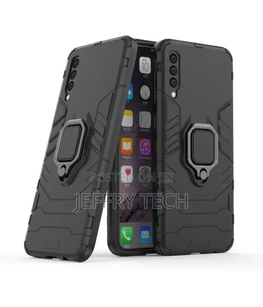 Black Defender Series Covers for Samsung Galaxy A50 - Ring