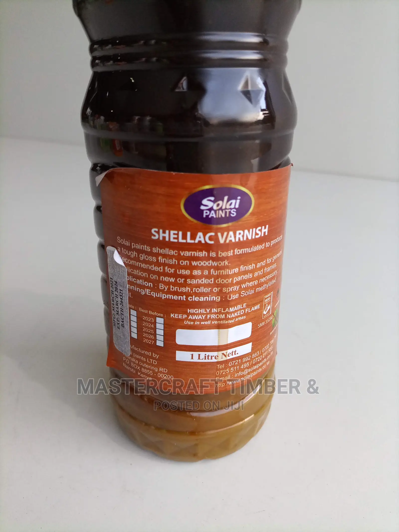 Solai Paints Shellac Varnish 1 Litre for Sale in Kenya in Ruiru