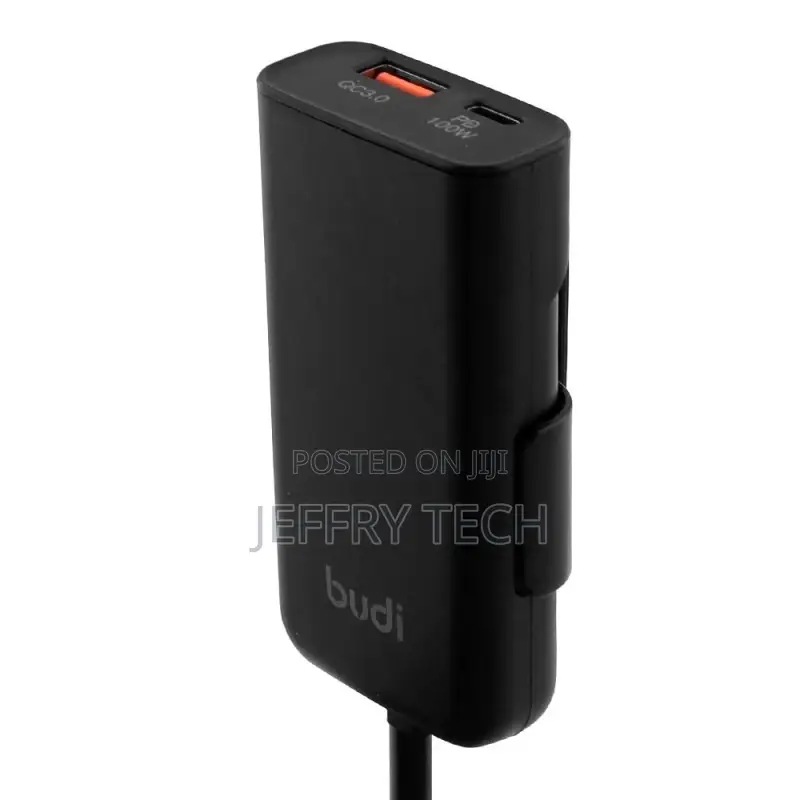 Budi 1.5m PD 100W QC 3.0 Car Charger CC069B (Support Laptops