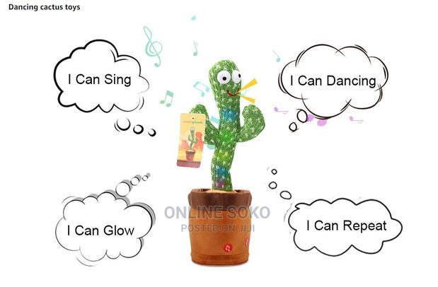 Kids Singing Talking Dancing Cactus Plush Toy - thumbnail 2