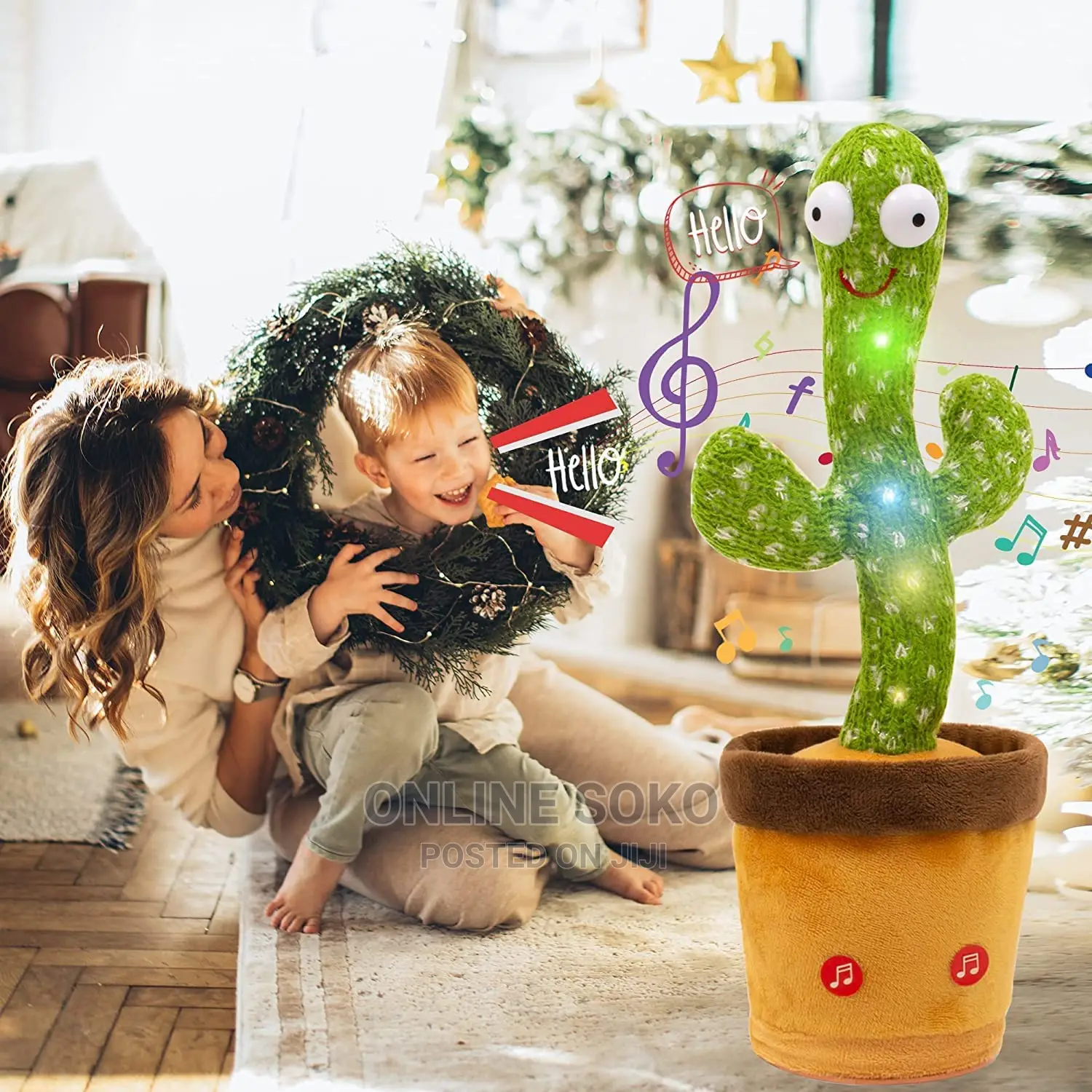 Kids Singing Talking Dancing Cactus Plush Toy