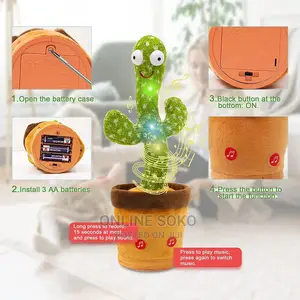 Kids Singing Talking Dancing Cactus Plush Toy