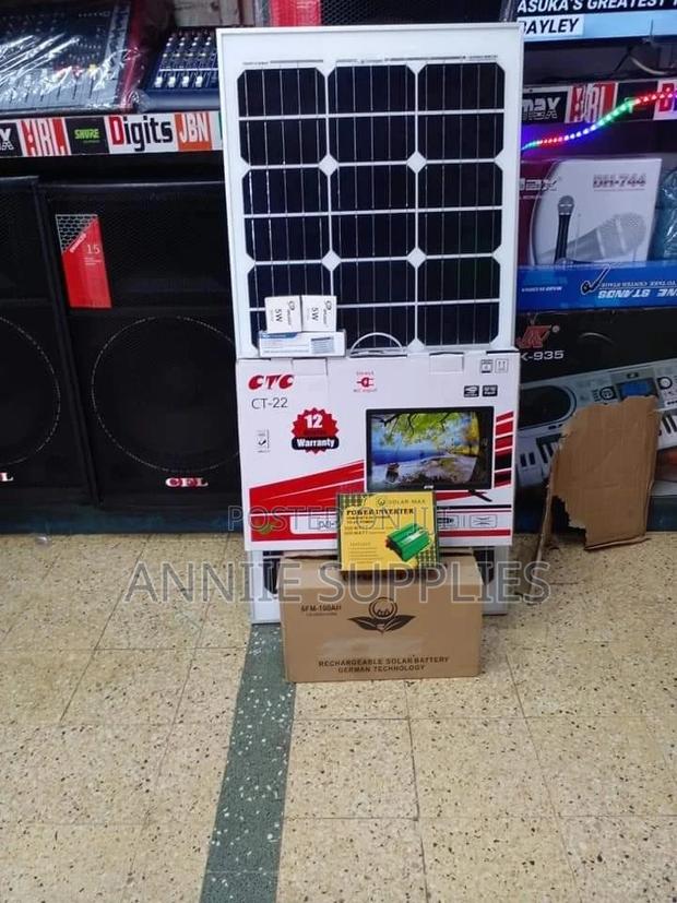 150W Super Home KIT With 22''tv Dc+ 120ah Battery