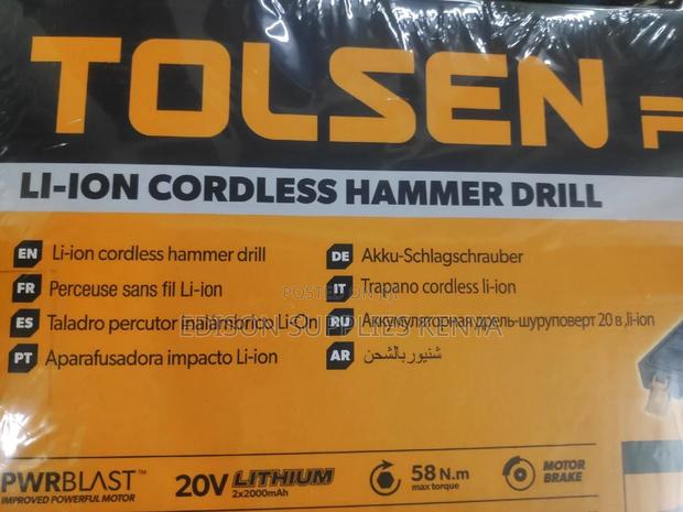 Cordless Drill Hammer Drill Tolsen Drill 20V + 2 Batteries - thumbnail 5