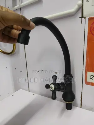 Kitchen Tap Sprout Black Pillar