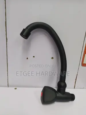 Kitchen Tap Sprout Wall Black