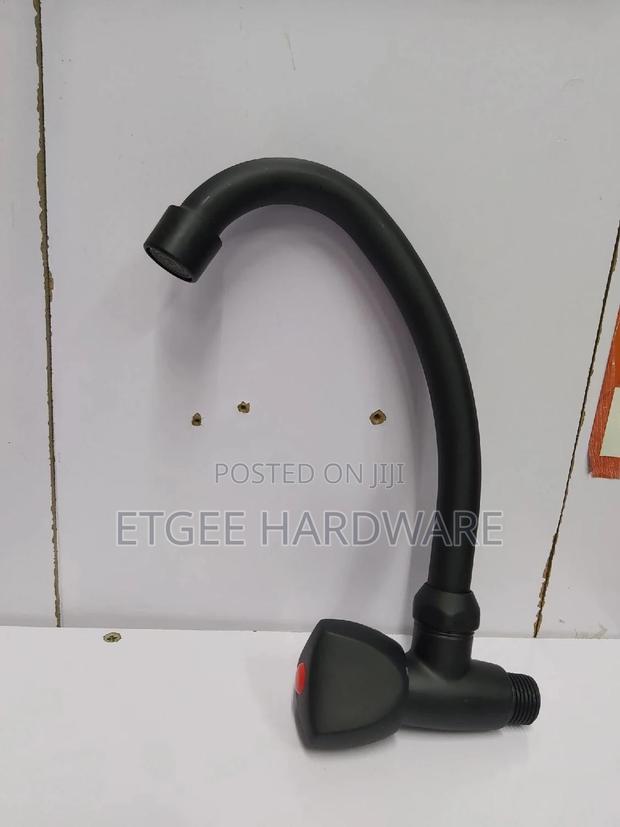 Kitchen Tap Sprout Wall Black - thumbnail 2