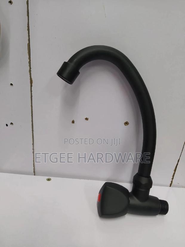 Kitchen Tap Sprout Wall Black - thumbnail 3