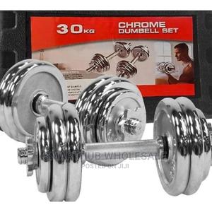Chrome Dumbbells 30kg With Case - main view