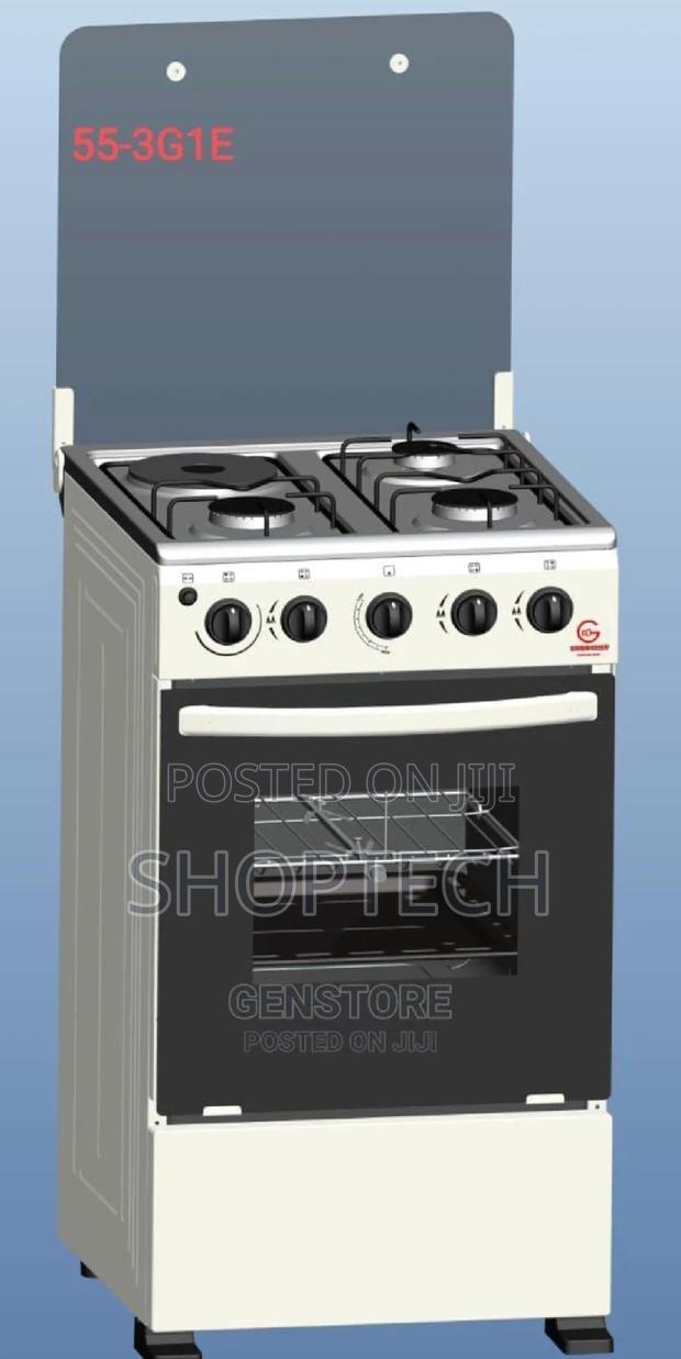 Eurochef 3 Gas+One Electric Hot Plate Standing Cooker.