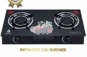 Nunix Two Burner Glass Infrared Gas Cooker