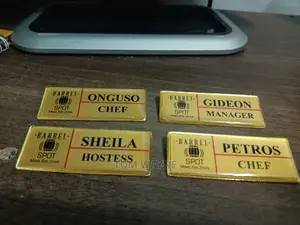 Executive Hotel/Restaurant Waiter and Waitress Name Tags