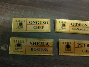 Executive Hotel/Restaurant Waiter and Waitress Name Tags