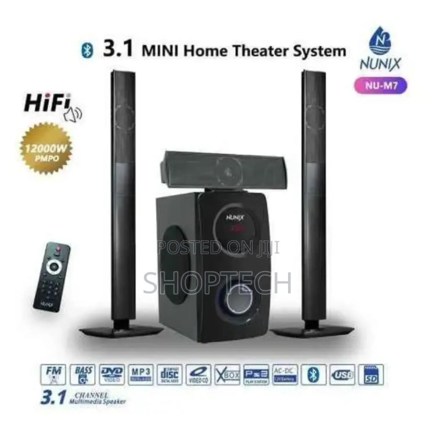 3.1ch Nunix M7 Multimedia Home Theater System.