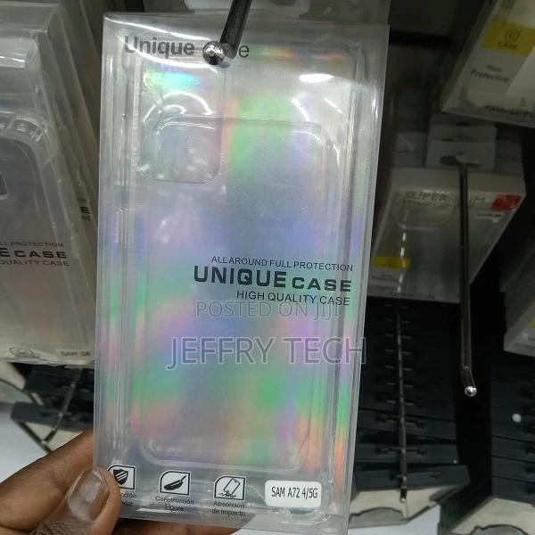 Samsung A72 Case Clear Transparent Reinforced Corners TPU Sh - main view