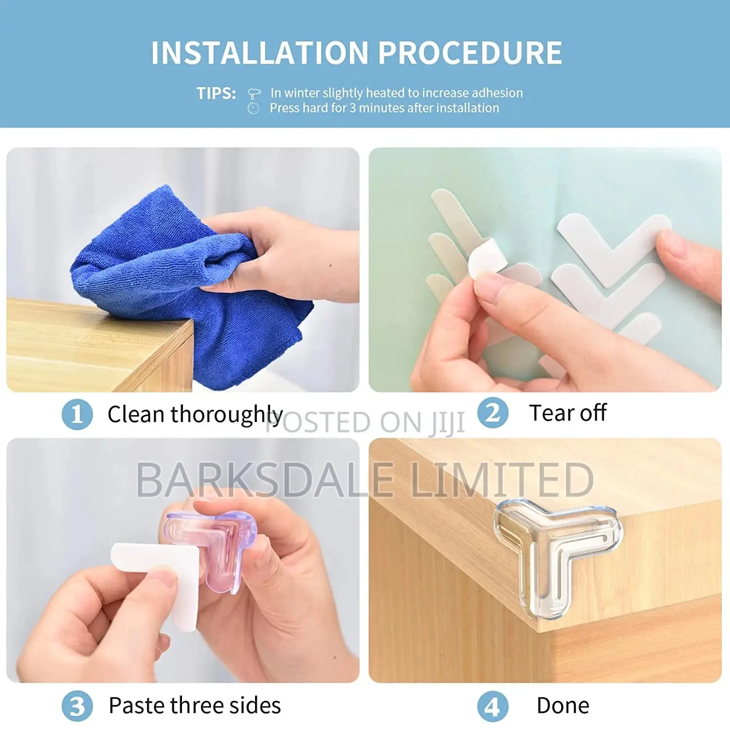 Baby Proofing Kids Corner Children Furniture Silicone Safety