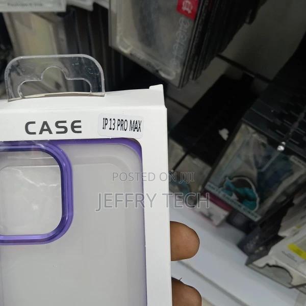 Clear iPhone 13 Pro Max Case With Purple Ridge - thumbnail 4