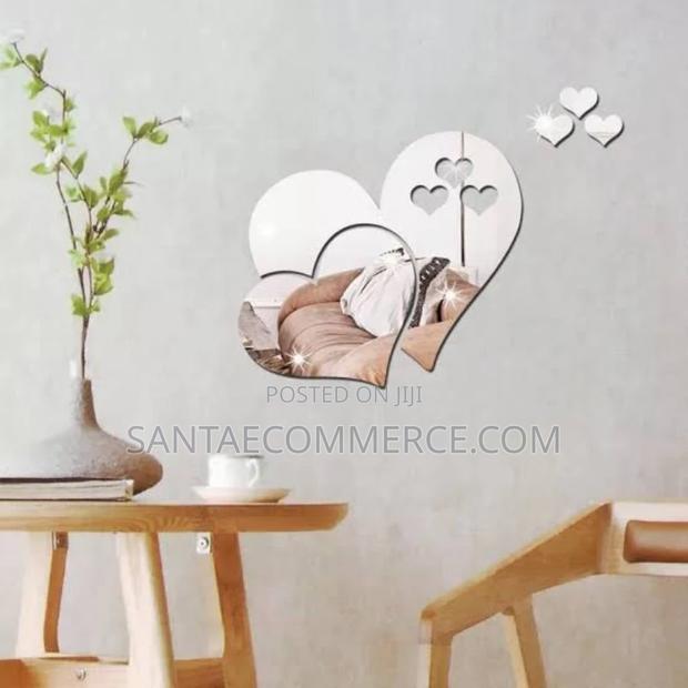 Heart Shaped Wall Mirror Sticker - main view